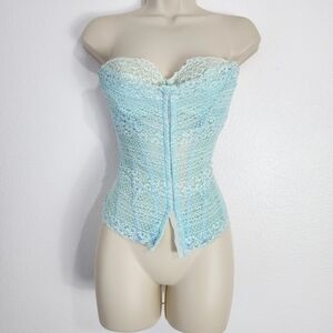 NEW YEAR'S EVE PARTY SCHIAPARELLI $TYL CINEMA Handmade Lace Corset Camisole